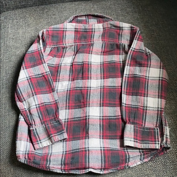 Baby Gap Toddler Boy Plaid Flannel Long Sleeve Button Up Top - Picture 2 of 5
